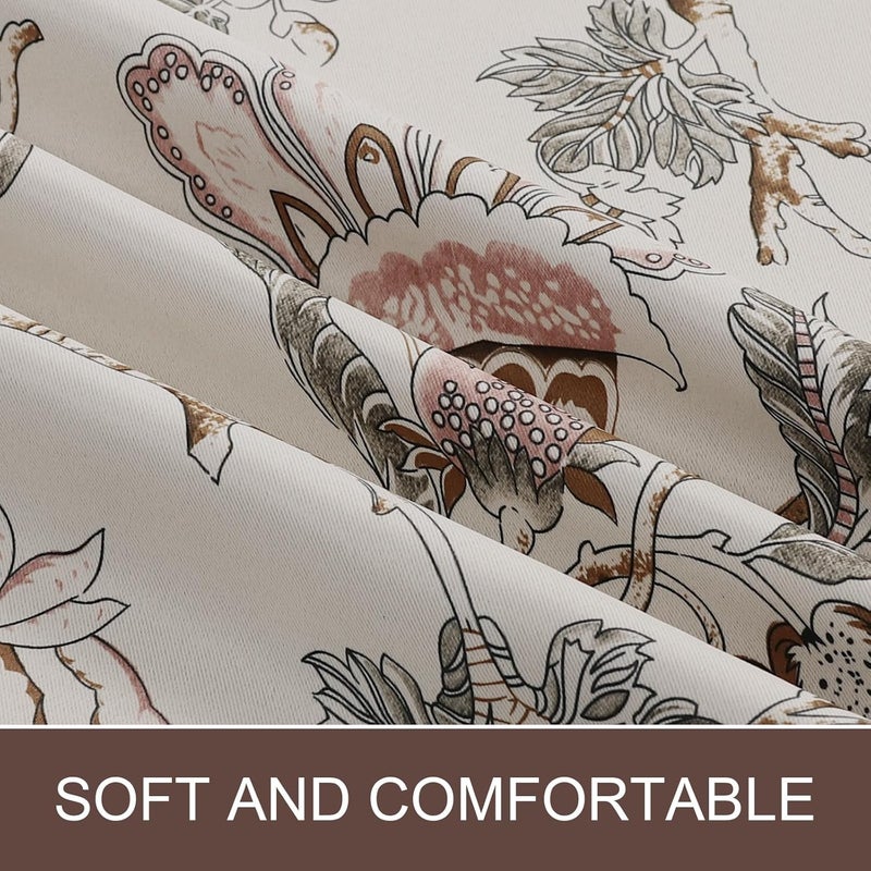 Mightree Blackout Tie Up Curtains for Windows, Three-Layer Woven Roman Curtains, Thermal Insulated Balloon Curtain, Shade Rod Valance for Kitchen, Living Room, Bedroom, Beige, 42" Wx63 L - Image 3